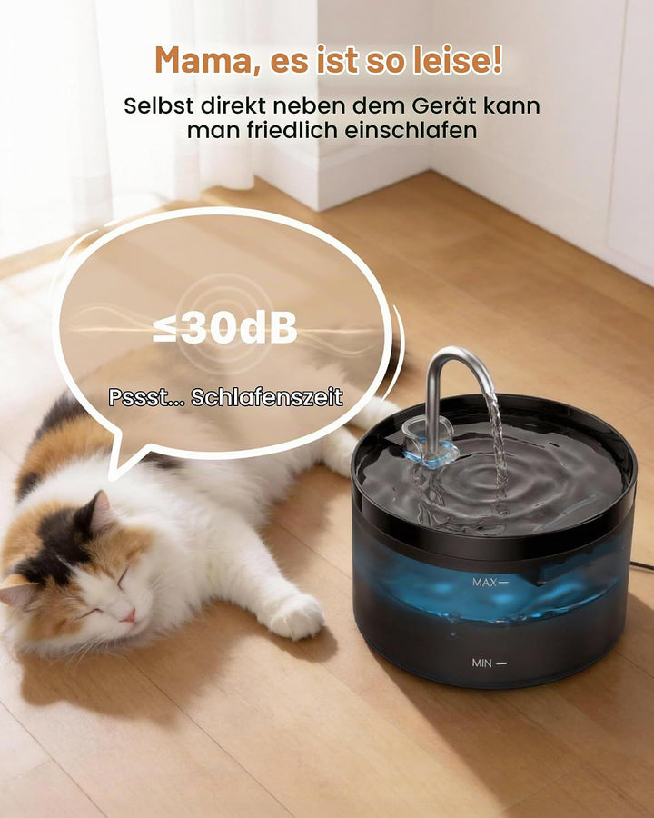 Katzenbrunnen Trinkbrunnen für Katze: 3.2L Katzenbrunnen für Katzen - Superleise Wasserpumpe - Filte