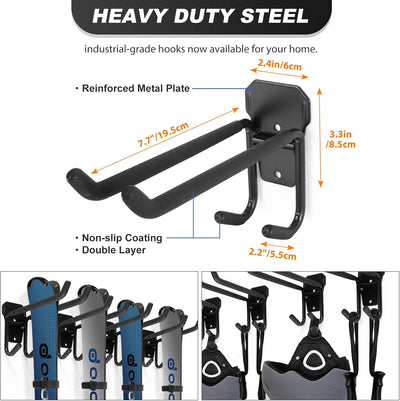 Odoland Ski Slatwall Haken Wandablage Rack mit Skibandträger und Snowboard Rack Wandhalterung Hause