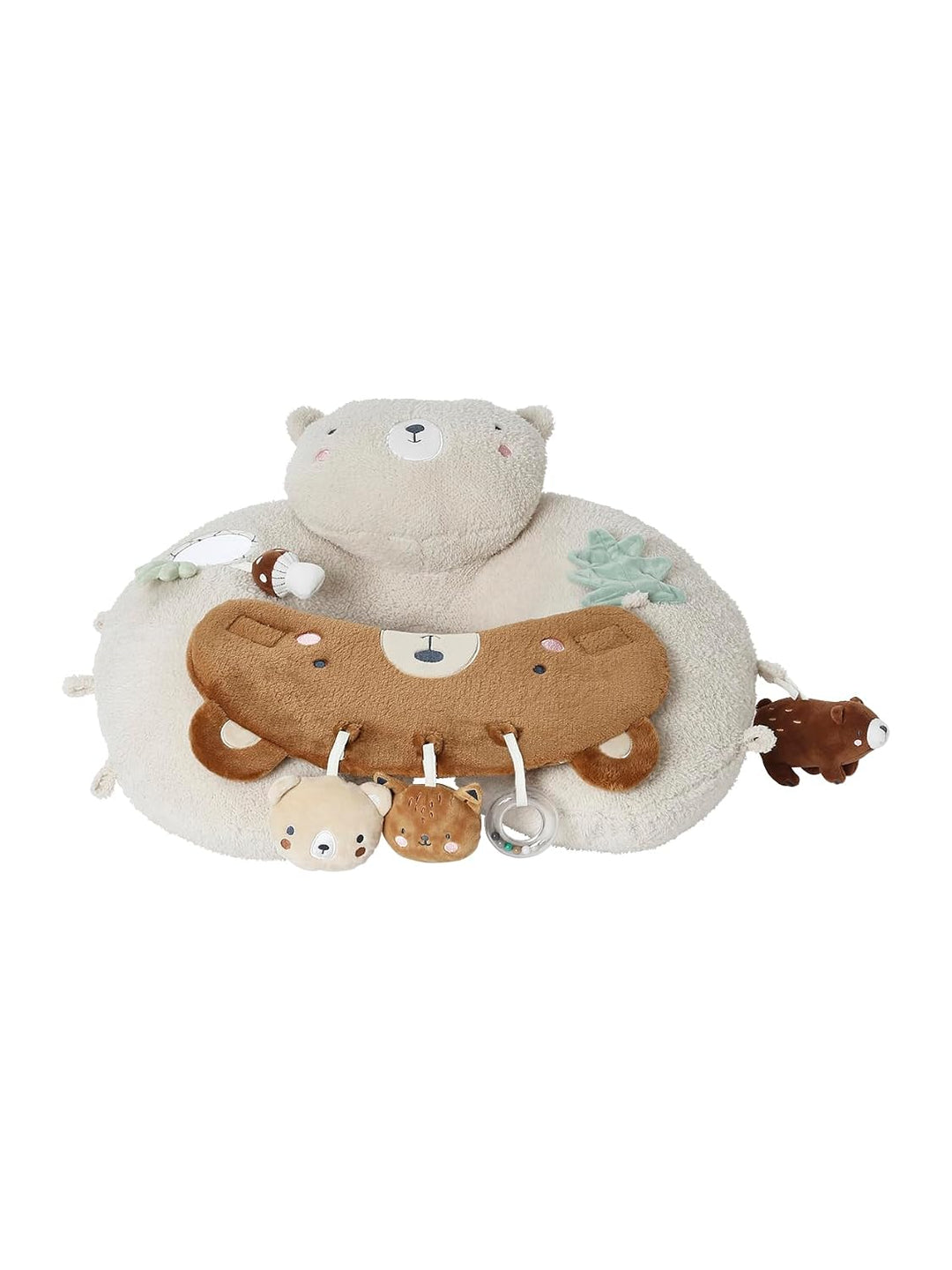 VERTBAUDET Baby Activity-Kissen wollweiss/grüner wald, wollweiss/grüner wald