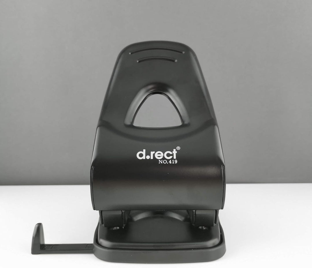 D.RECT 0419 Locher 65 Blatt | Papierlocher | Bürolocher | Anschlagschiene mit Formatvorgaben 65 Blat