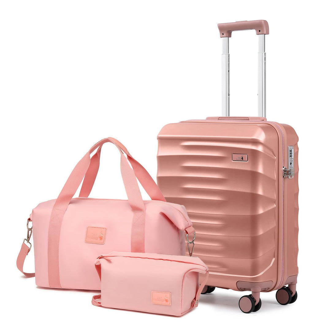 Sea choice Hartschalenkoffer Handgepäck 55x40x20cm Reisekoffer 100% ABS Trolley Kabine mit 1 Reiseta