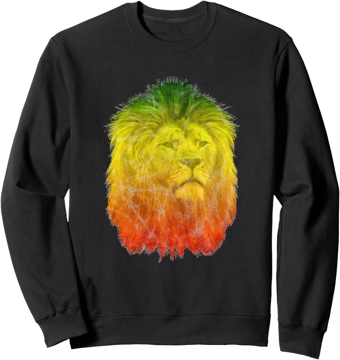 Reggae Löwe Rastafari Roots-Reggae Jamaika Afrika Geschenk Sweatshirt