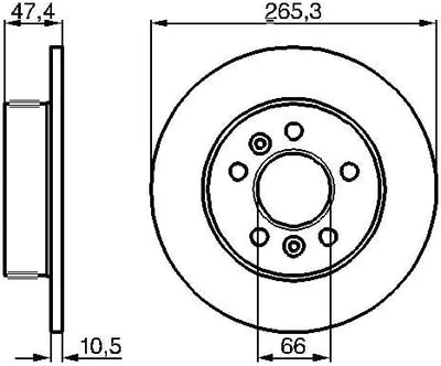 Bosch BD249 Bremsscheiben - Hinterachse - ECE-R90 Zertifizierung - zwei Bremsscheiben pro Set