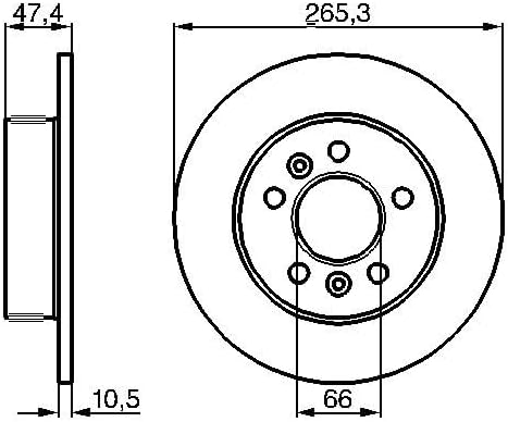 Bosch BD249 Bremsscheiben - Hinterachse - ECE-R90 Zertifizierung - zwei Bremsscheiben pro Set