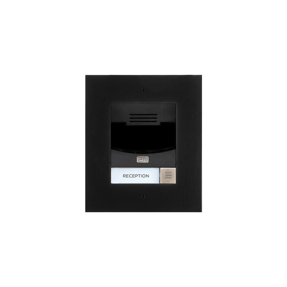 2N IP Solo Flush Black, Netzwerk T?rstation, 1 Ruf Taste, Basiseinheit, Kamera, IK08, IP54, schwarz,