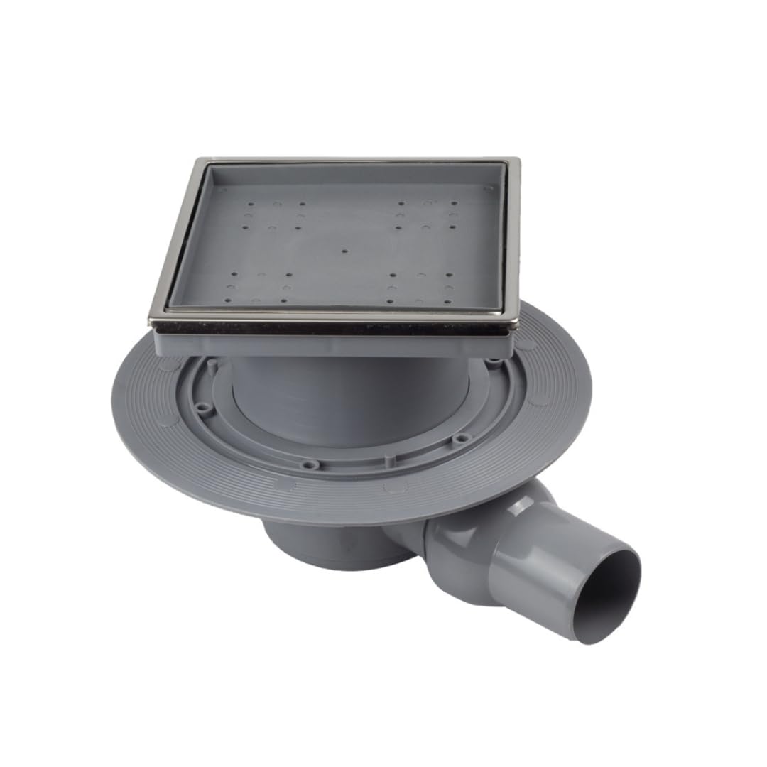 MD Technic – Confluo Bodenablauf Punktablauf 15x15 cm Edelstahlrost oder Fliesenmodul 2in1– wählbare