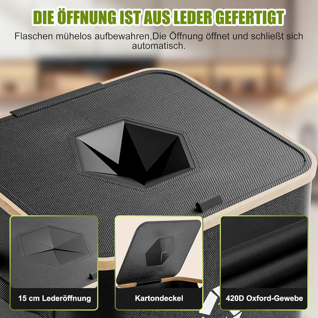 Pfandflaschen Sammelbehälter 110L, Pfandbehälter &amp; Flaschensammler Leergut, Mülleimer Küche gross, M