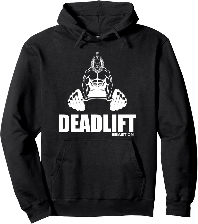 Deadlift Löwen Soldat Kreuzheben Fitness Motivation Gym Pullover Hoodie