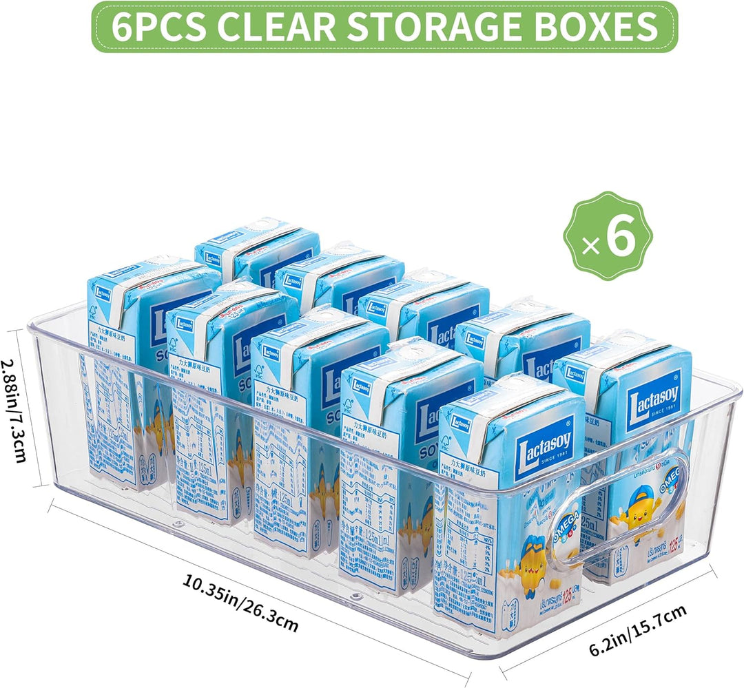 Kühlschrank Organizer 6er Set (6 Gross) - BPA Free, Küche Aufbewahrung & Organisation, Fridge Organi