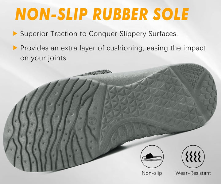 ONCAI Dusch Badelatschen Herren mit Klettverschluss Offener Zeh Sports Badesandalen Sommer Freizeit