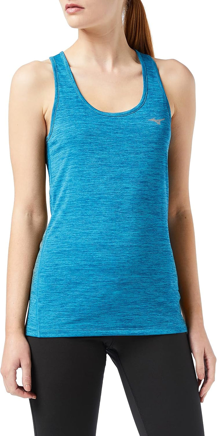 Mizuno Damen Impulse Core Tank Weste XL Algier Blau, XL Algier Blau