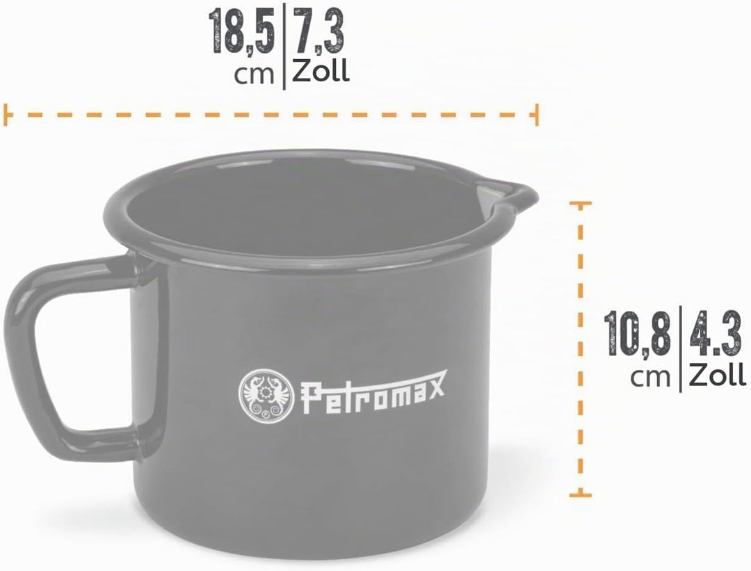 Petromax Emaille Milchtopf (1 Liter, schwarz) Schwarz 1 Liter, Schwarz 1 Liter