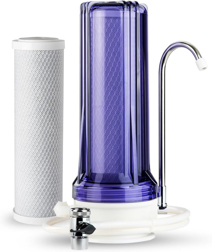 iSpring CKC1C Auftischfilter Wasserfilter Filteranlage für Wasser Auftisch Filter,1 Stufe Auftischfi