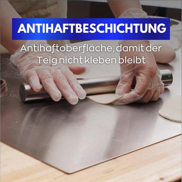 INOXLM Schneidebrett Edelstahl zum Kneten, Edelstahl Arbeitsplatte verschiedene Grössen für Küche, B