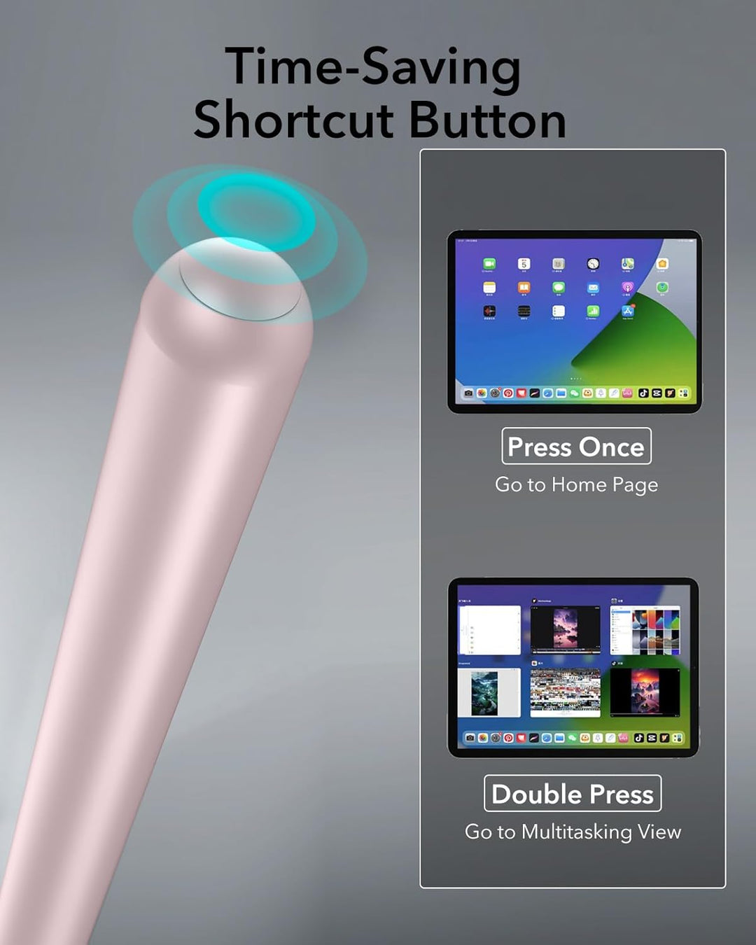 ESR Stylus Stift für iPad, magnetischer Pencil 2. Generation zum kabellosen Laden, mit Neigungsempfi
