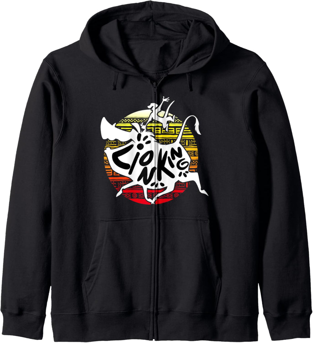 Disney Lion King Timon Pumbaa Pattern Silhouette Kapuzenjacke