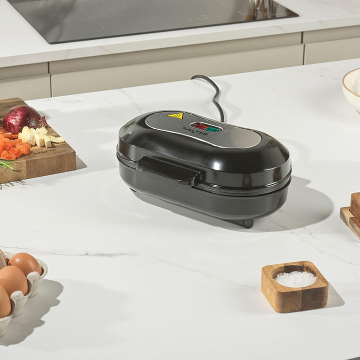 Salter XL Dual Omelette Maker – Antihaftbeschichtete Deep-Fill-Kochplatten, Doppelte Eierkocher, Mac