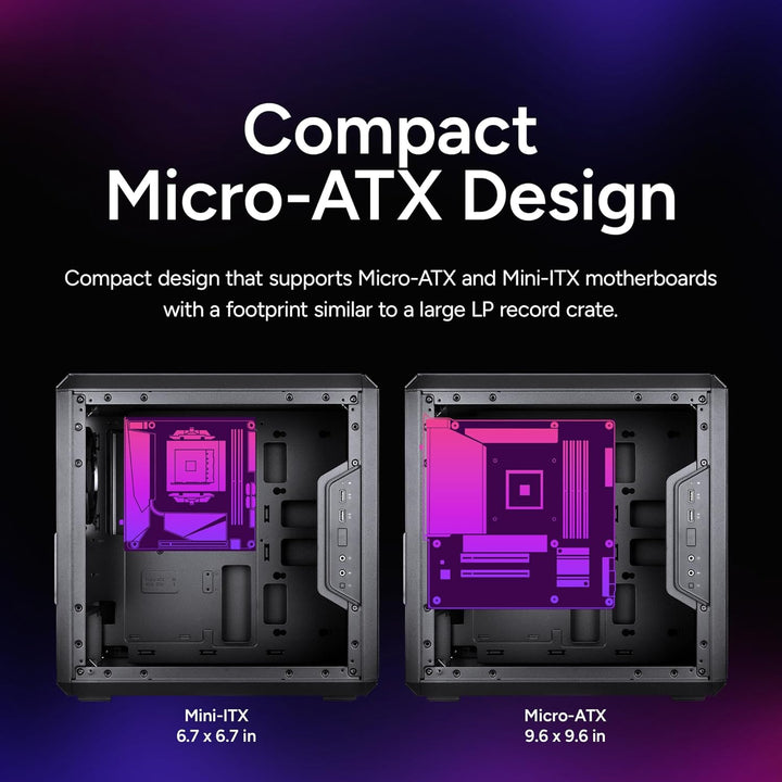 Cooler Master MasterBox Q300L PC Gehäuse 'Micro-ATX, Mini-ITX, USB 3.0, Seitenfenster' MCB-Q300L-KAN