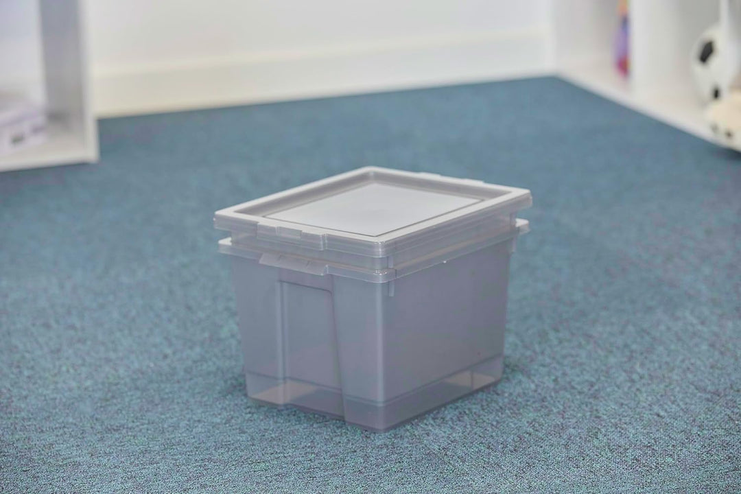 Iris Ohyama, Aufbewahrungsbox aus Kunststoff, 10-Liter-Büro-Aufbewahrungsbox, 8er-Set, BPA-frei, DDU