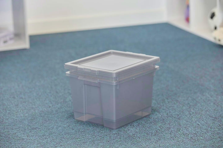 Iris Ohyama, Aufbewahrungsbox aus Kunststoff, 10-Liter-Büro-Aufbewahrungsbox, 8er-Set, BPA-frei, DDU