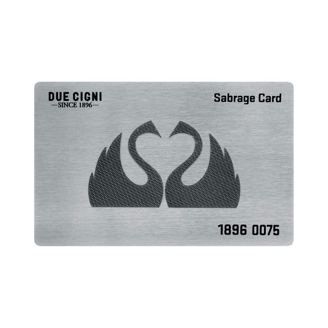 Due Cigni - Sabrage Card für Champagner/Schaumstoff.