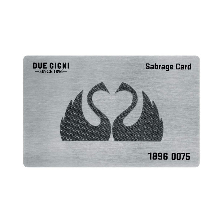 Due Cigni - Sabrage Card für Champagner/Schaumstoff.