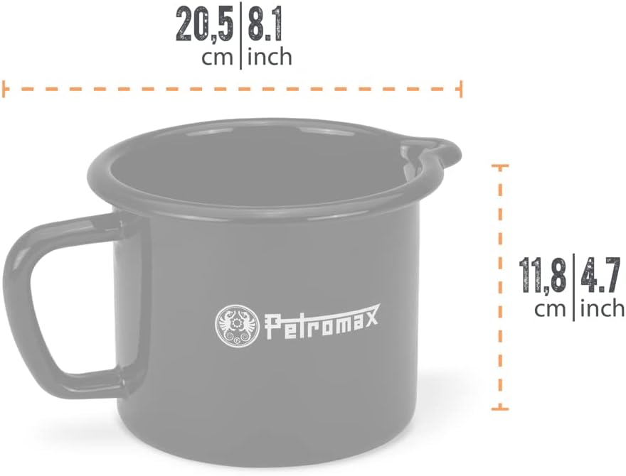 Petromax Emaille Milchtopf (1,4 Liter, schwarz) Schwarz 1,4 Liter, Schwarz 1,4 Liter