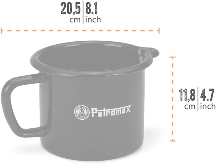 Petromax Emaille Milchtopf (1,4 Liter, schwarz) Schwarz 1,4 Liter, Schwarz 1,4 Liter