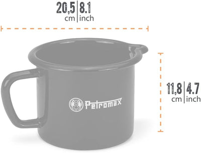 Petromax Emaille Milchtopf (1,4 Liter, schwarz) Schwarz 1,4 Liter, Schwarz 1,4 Liter