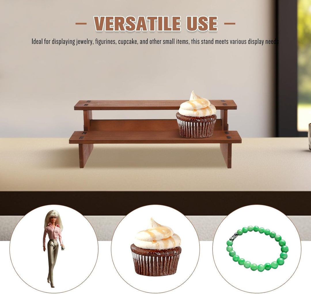 jojofuny Vintage Cupcake Präsentationsständer mit Doppellagigem Design Vielseitig Einsetzbar für Sch