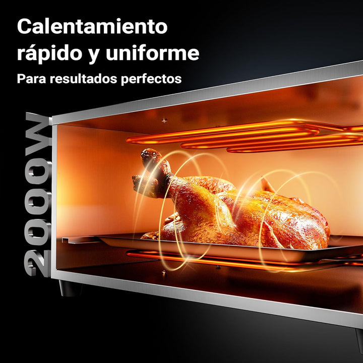Pizza-Backofen 2000W mit Schamottstein für Pizza wie aus dem Steinofen Pizzaofen Backofen