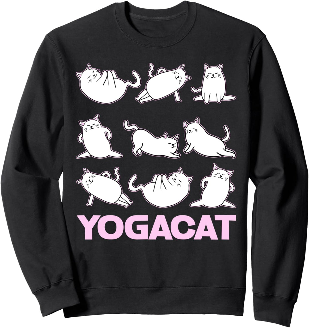 YOGAKATZE KATZEN POSE KATZENMOTIV MEDITATION ACRO HATHA YOGA Sweatshirt