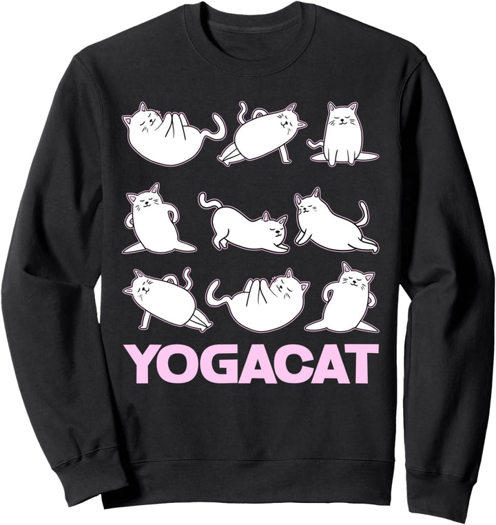 YOGAKATZE KATZEN POSE KATZENMOTIV MEDITATION ACRO HATHA YOGA Sweatshirt