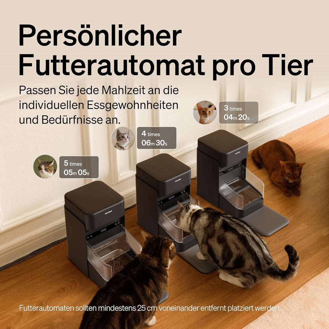 PETLIBRO Futterautomat Katze RFID, 5G Wi-Fi Katzenfutter Automat, Futterspender Katze mit Collar-Tag