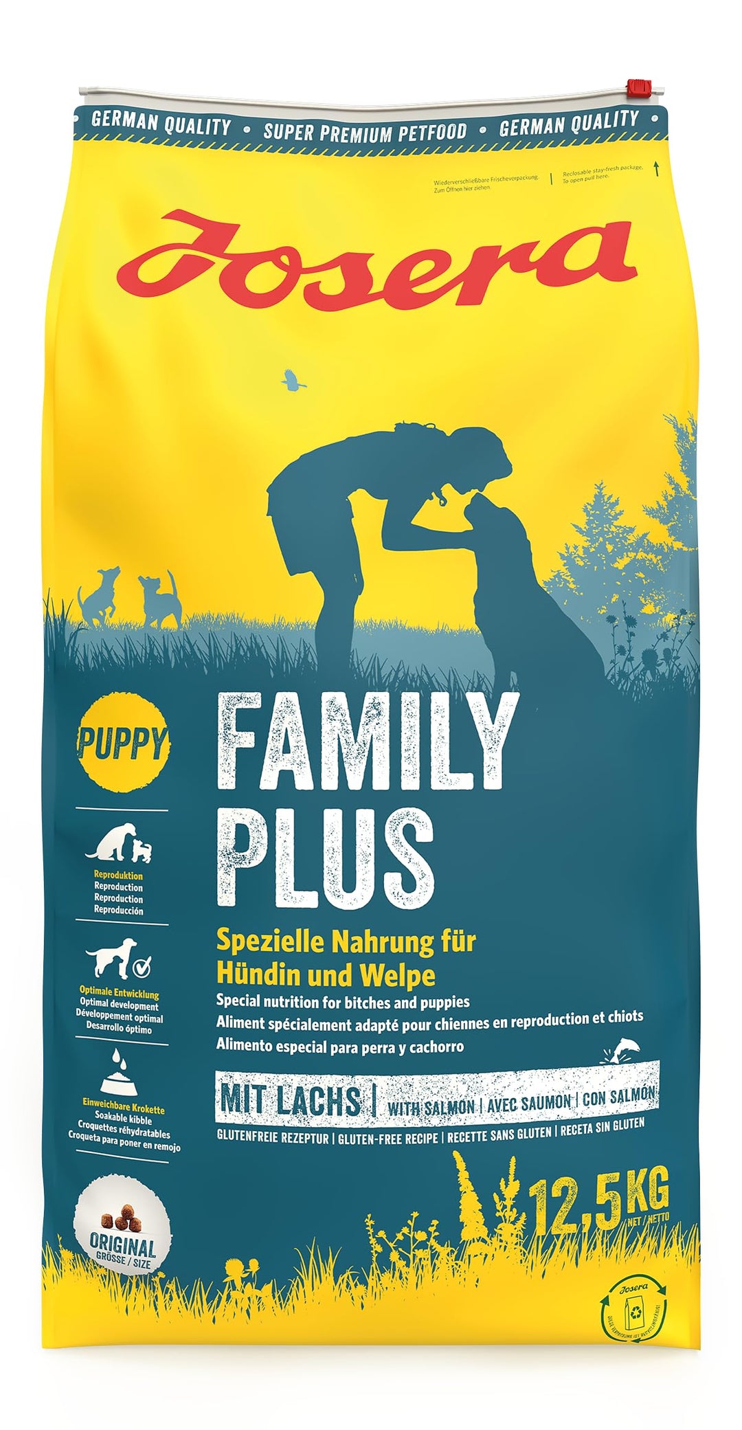JOSERA Family Plus (1 x 12,5 kg) | Hundefutter für eine optimale Versorgung von Hündin & Welpen | pr
