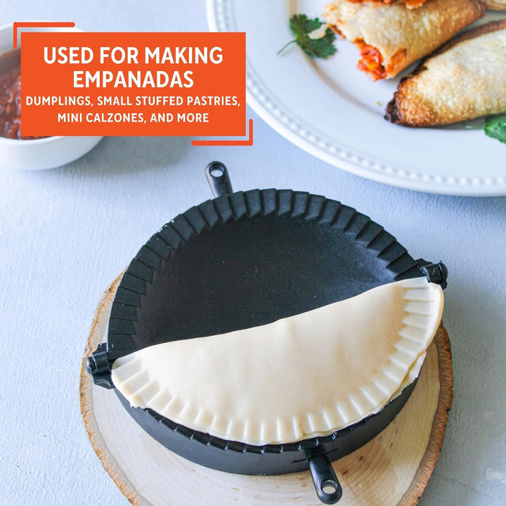 Imusa USA IMU-71006W Jumbo-Form, einfach zu bedienen, Kunststoff, Empanada-Form, Schwarz