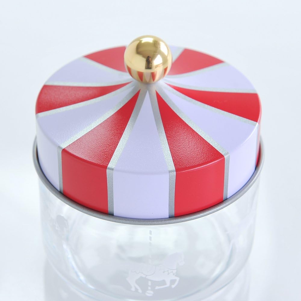Alessi Circus MW30/50 - Küchengefäss für Design-Lebensmittel, in Screen-bedrucktes Glas mit Deckel i