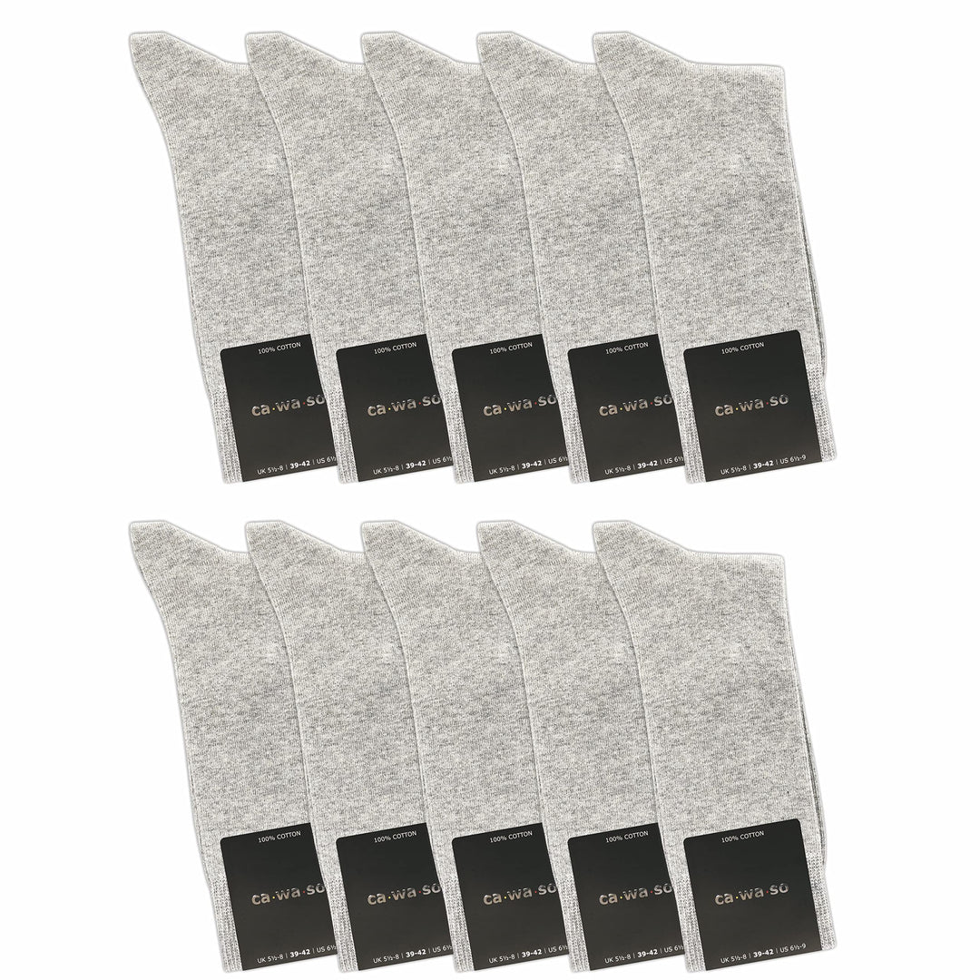 Herren Socken aus 100% Baumwolle | Reine Baumwollsocken im 10er-Set | Freizeitsocken ohne Naht mit v
