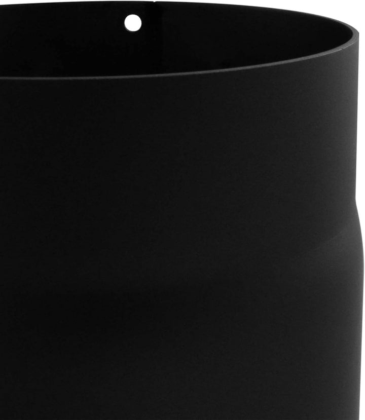 Ofenrohr 500 mm Verlängerung mit Drosselklappe - im Durchmesser Ø 150 mm - Farbe: schwarz - Rauchroh