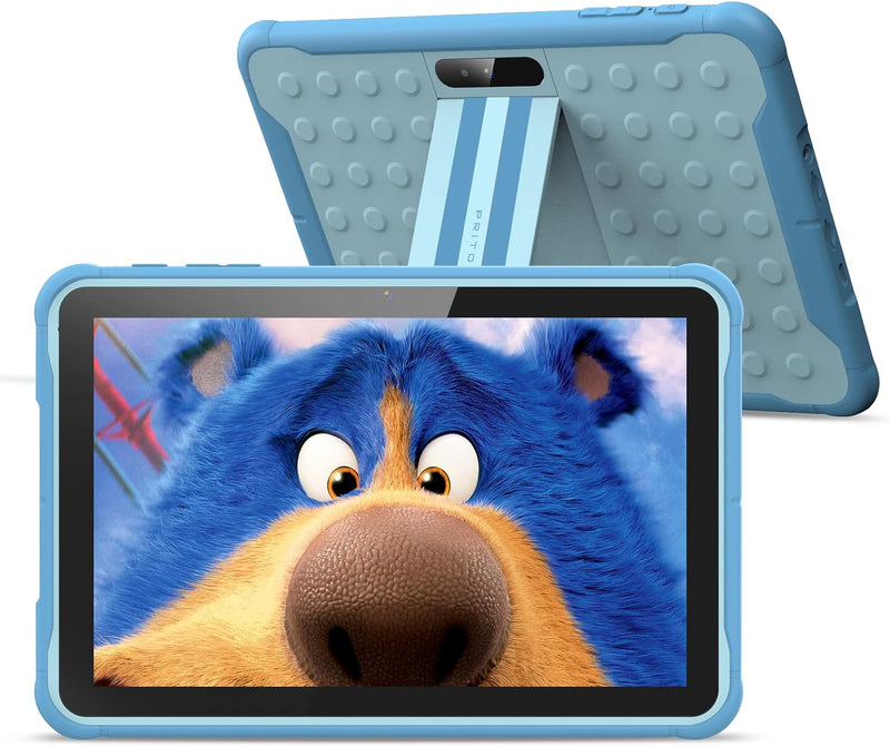 PRITOM Kinder Tablet 10 inch, Android 10,3G Telefon Tablet, Kindersicherung, WiFi Tablet für Kind, 6