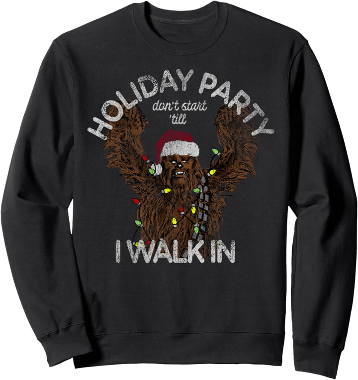 Star Wars Christmas Chewie Party Don't Start Till I Walk In Sweatshirt