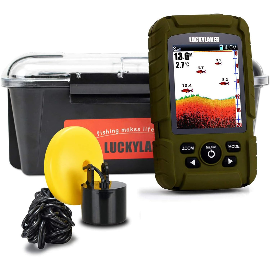 LUCKY Wasserdicht Angeln Fisch Finder Tragbarer Fischfinder Sonar LCD Tiefe Angeln Echolot Boot Sona