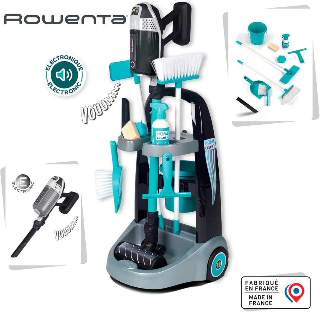 Smoby Rowenta Reinigungstrolley mit Staubsauger