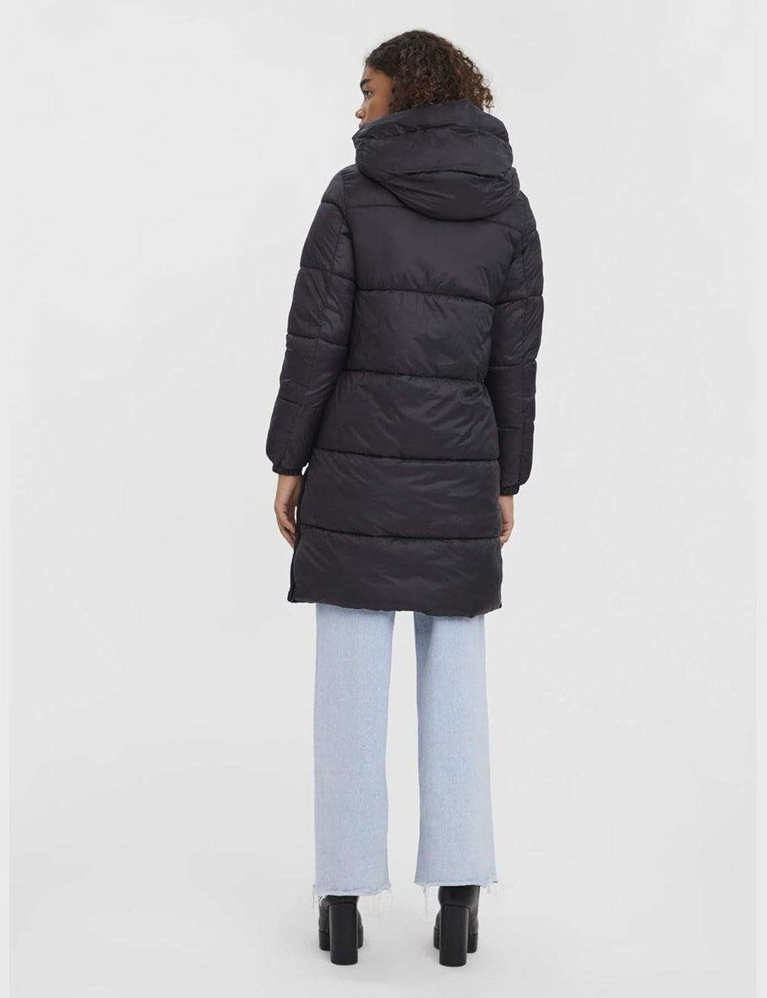 VERO MODA Damen Vmuppsala Coat TLL Noos Puffermantel XS/T Schwarz, XS/T Schwarz