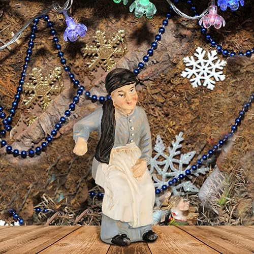 MaMeMi Krippenfigur (Oma) - sitzende Oma als Krippen-Dekoration [ca 7 cm hoch, handbemalt aus Polyse
