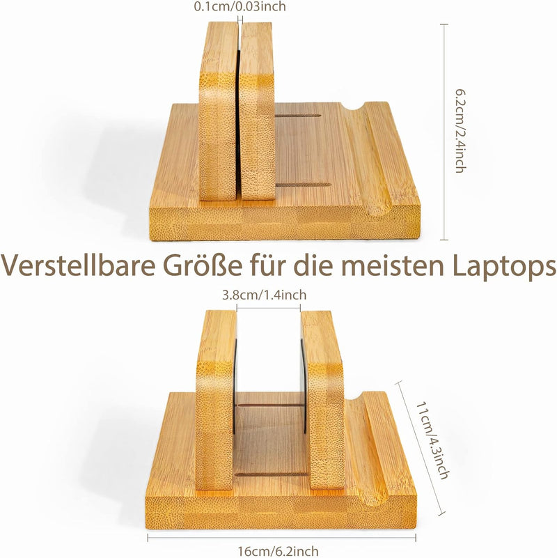 ROCDEER Vertikaler Laptop Ständer,Verstellbarer Laptop Halter,Dock 1,3 bis 3,8 cm, passend für alle