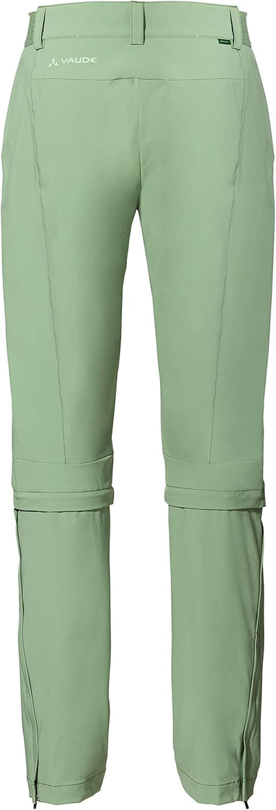 Vaude Damen Hose Women's Farley Stretch Capri T-Zip Pants Iii 40 Willow Green, 40 Willow Green