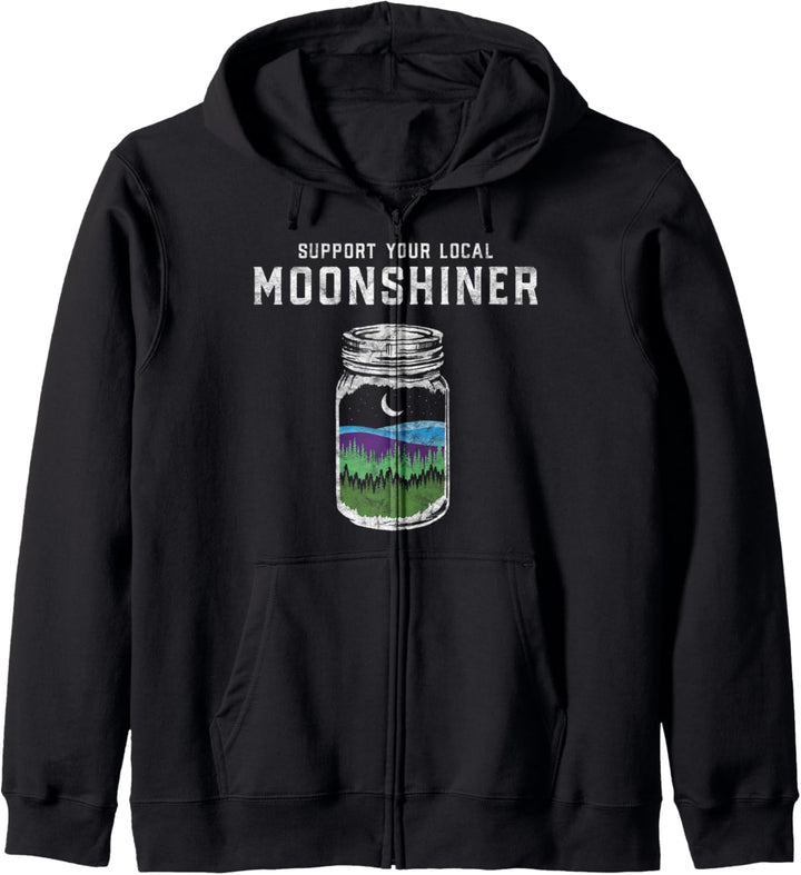 Support Your Local Moonshiner Funny Moonshine Jar Kapuzenjacke