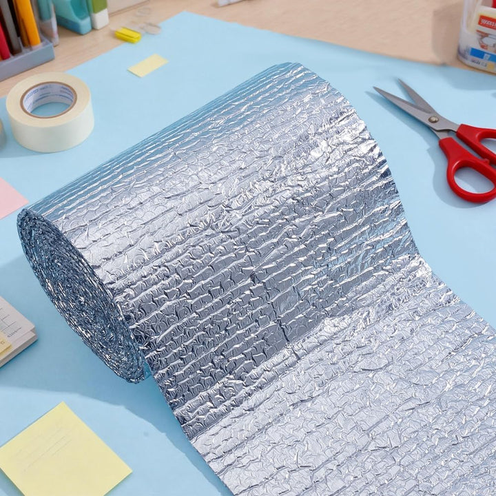 BENECREAT 5mx40cm Reflektierende Isolationsrolle 3mm Dicke Doppelblasenfolie Isolierband Blasenisola