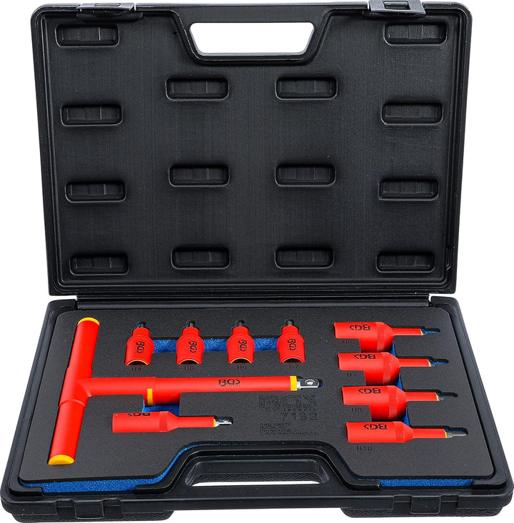 BGS 7132 | VDE-Bit-Einsatz-Satz | Antrieb Innenvierkant 10 mm (3/8") / 12,5 mm (1/2") | Innensechska